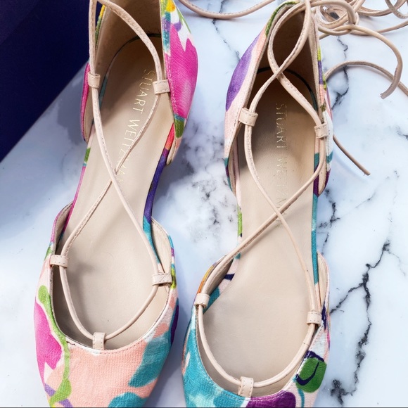 NEW IN BOX Stuart Weitzman Ballet flats watercolor - Picture 4 of 6